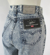 Vintage 90s Levis 900 Stone Wash Pinstripe Jeans NOS S