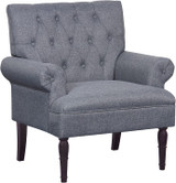 Century Modern Linen Upholstered Chair Century Modern Linen Upholstered Chair