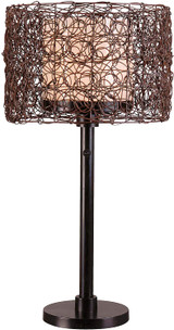 Rustic Outdoor Table Lamp - Bronze