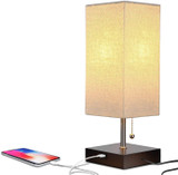 LED Linen USB Table and Desk Lamp