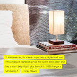 LED Linen USB Table and Desk Lamp