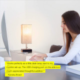 LED Linen USB Table and Desk Lamp