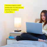 LED Linen USB Table and Desk Lamp