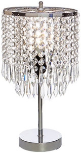Elegant Decorative Chrome Crystal Table Lamp