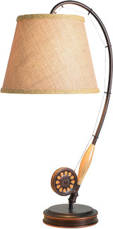 Oil Rubbed Bronze Lamp with Wood Accent