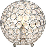 Crystal Ball Table Lamp - Chrome