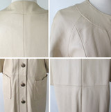 Vintage 60's Tan Leather MOD Jacket Coat M