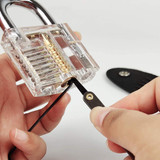 TRANSPARENT  LOCK + 15 LOCK PICKS