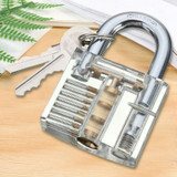 TRANSPARENT  LOCK + 15 LOCK PICKS