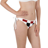 Black Red White Checker Bikini Bottom