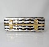 Vintage 60's 60's Metal & Plastic Woven Handbag Basket Bag