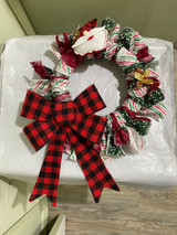 Santa Ornament Holiday Wreath