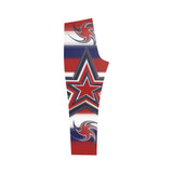 Tricolor Stars Stripes Capri Legging (Model L02)