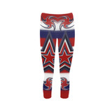Tricolor Stars Stripes Capri Legging (Model L02)
