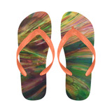 Abstract Colorful Glass Flip Flops for Men/Women (Model 040)