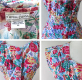 Vintage 90's Floral Button Up Mini Dress