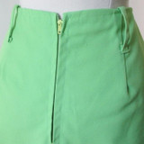 Vintage 60's Lime Green MOD A Line Mini Skirt M