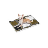 Black White Madras Pet Bed 22"x13"