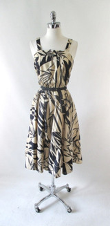 Vintage 70's Bamboo Print Summer Sundress Dress