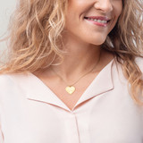 Faith Cross Engraved Silver Heart Necklace