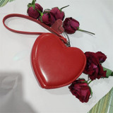 Women Small Wallet Pink Red Heart Organizer Coin Purse PU Leather Mini Clutch Bag