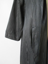 Vintage 50's Black Moiré Taffeta Evening Swing Coat Jacket M