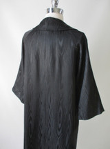 Vintage 50's Black Moiré Taffeta Evening Swing Coat Jacket M