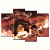 One Piece Whitebeard Edward Newgate Luffy Battle Canvas