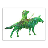 Princess Mononoke Mask Wall Poster Sticker