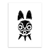 Princess Mononoke Mask Wall Poster Sticker