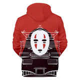 Spirited Away No Face Kaonashi Red Hoodie Spirited Away No Face Kaonashi Red Hoodie