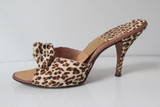 Vintage 50's 60's Leopard Springolator Heels Shoes 8
