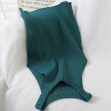 Crop Tops Knitted Off Shoulder Sexy Tank Tops