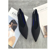 Flat Shoes Ballet Shoes Breathable Knit Pointed Shoes