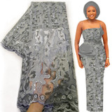 Bestway 2021 African French Lace Fabric 5 Yard Beaded lace