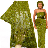 Bestway 2021 African French Lace Fabric 5 Yard Beaded lace