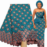 Free shipping Embroidered African Swiss Voile cotton lace Fabric 5 Yards