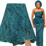 Bestway Luxury African Lace Fabric 5 Yards 2021 High Quality Band Embroidery Sequin Net Lace Material Nigerian Celebrant Fabrics