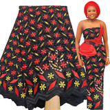 Bestway African Lace Fabric 5  Yards  Rhinestone dry laces fabrics for women