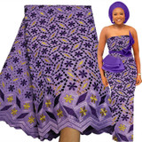 Bestway African Lace Fabric 5  Yards  Rhinestone dry laces fabrics for women