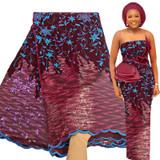 Free Shipping Exclusive Sequined Embroidery Velvet Lace Fabric 5 Yards