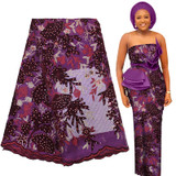 Bestway African Lace Fabric Embroidery French Velvet Lace 5yards