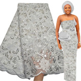 Latest Sequins Embroidery French Lace 5 Yards Free Shipping