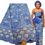 Bestway Latest French Tulle Lace 5 Yards African Lace Fabric