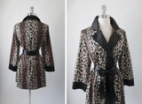 Vintage 60's Leopard Print Vanity Fair Bombshell Robe M