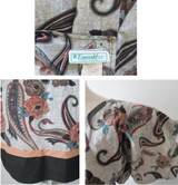 Vintage 80's Paisley & Flower Oragami Dress M
