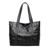 Fashion Women Large Capacity Handbags Soft PU Leather Shoulder Bag Female Simple Shopping Handbag Casual Women Tote Shoulder Bag