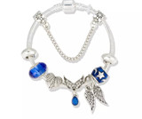 Angel wing European charm style bracelet
