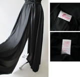 Vintage 70's Black Draped Wide Leg Palazzo Pants Jumpsuit L
