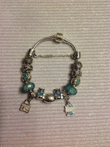Pink or blue hello kitty European style  charm bracelet